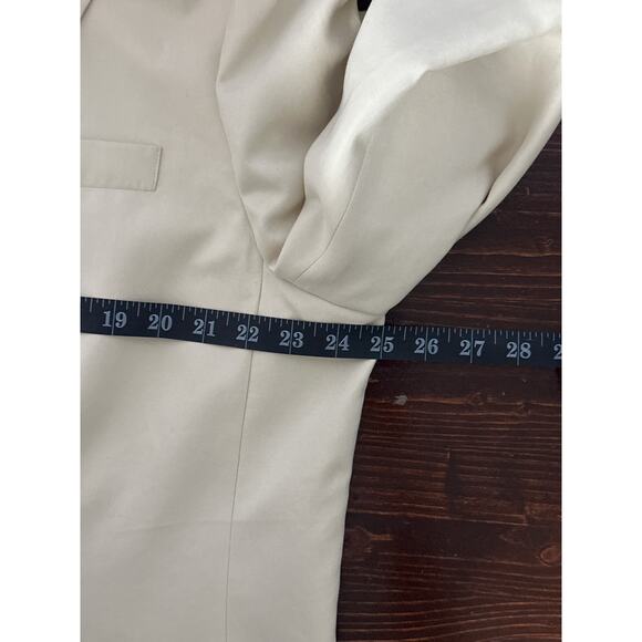 VTG 90s NWT Lauren Ralph Lauren Cream Silk Blend Blazer 20W Designer Classic - Picture 14 of 16